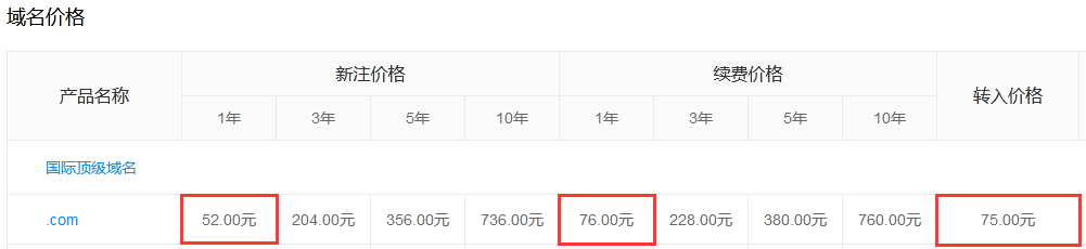 百度云.com域名價(jià)格