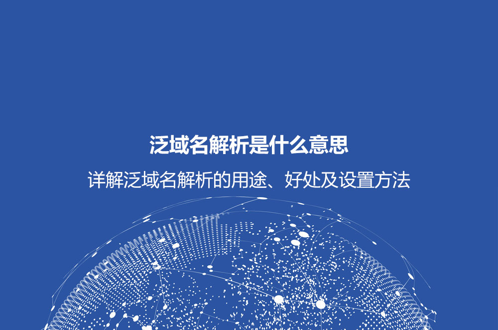 泛域名解析是什么意思？詳解泛域名解析的用途、好處及設(shè)置方法